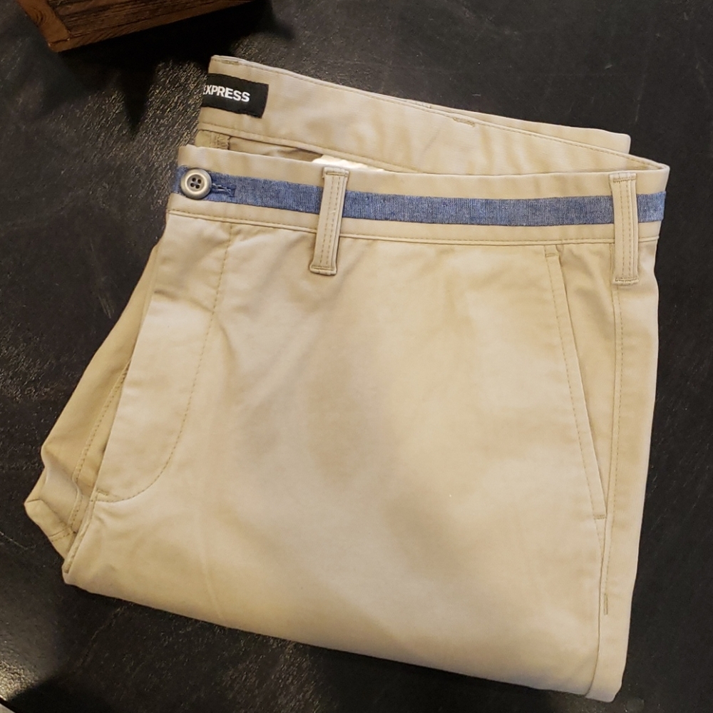 Express Mens Chino pants, Tan, 38x34